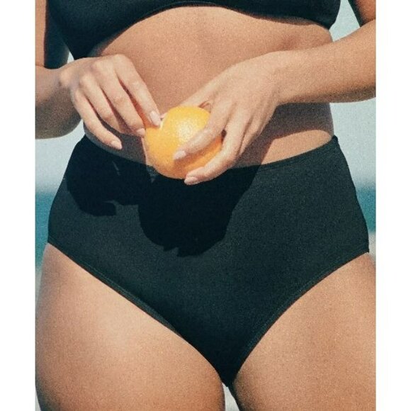 Andie The High Waisted Bikini Bottom Black XXL - Picture 1 of 6